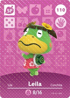 LEILA #110 ANIMAL CROSSING Series 2 AUTHENTIC Nintendo Amiibo Card US VERSION