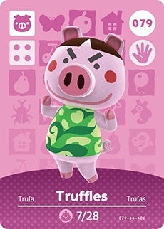 TRUFFLES #079 ANIMAL CROSSING Series 1 AUTHENTIC Nintendo Amiibo Card US VERSION