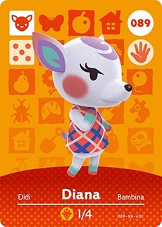 DIANA #089  ANIMAL CROSSING Series 1 AUTHENTIC Nintendo Amiibo Card US VERSION