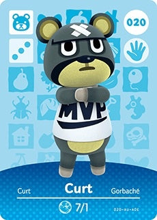 CURT #020 Animal Crossing Series 1 AUTHENTIC Nintento Amiibo Card US VERSION