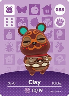 CLAY #088 Animal Crossing Series 1 AUTHENTIC Nintento Amiibo Card US VERSION