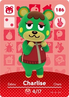 CHARLISE #186 ANIMAL CROSSING Series 2 AUTHENTIC Nintendo Amiibo Card US VERSION