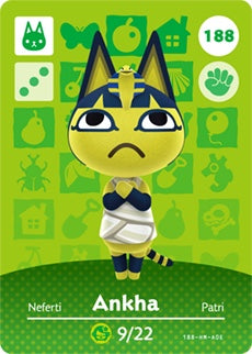 ANKHA #188 ANIMAL CROSSING Series 2 Authentic Nintendo Amiibo UNSCANNED