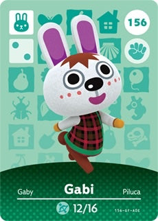 GABI #156 ANIMAL CROSSING Series 2 AUTHENTIC Nintendo Amiibo Card US VERSION