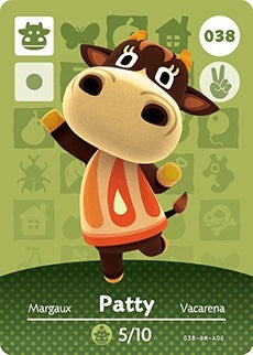 PATTY # 038 Animal Crossing Series 1 AUTHENTIC Nintento Amiibo Card US VERSION