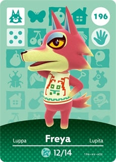 FREYA #196 ANIMAL CROSSING Series 2 AUTHENTIC Nintendo Amiibo Card US VERSION