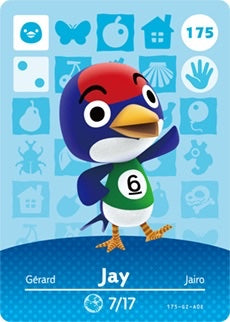 JAY #175 ANIMAL CROSSING Series 2 AUTHENTIC Nintendo Amiibo Card US VERSION