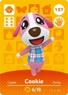 COOKIE #137 ANIMAL CROSSING Series 2 AUTHENTIC Nintendo Amiibo Card US VERSION