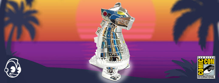 SDCC 2019 Kidrobot Mecha Godzilla 8″ Vinyl Art Figure – Chrome Electroplated Exclusive