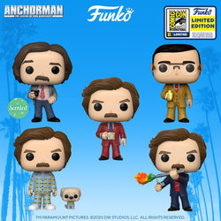 SDCC 2020 Complete set of 5 Anchorman Funko Pops!